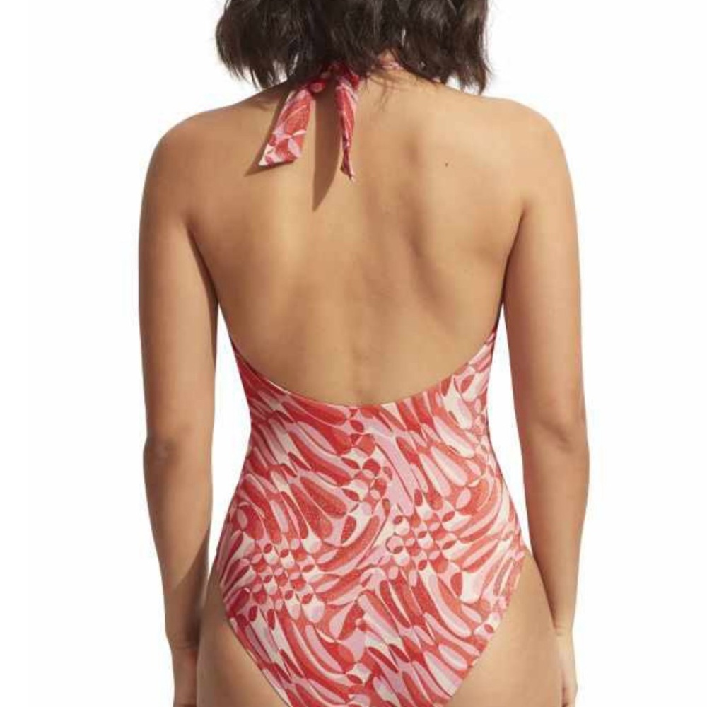 SeaFolly Plunge One Piece Swimsuit Size 6 - Picture 8 of 9